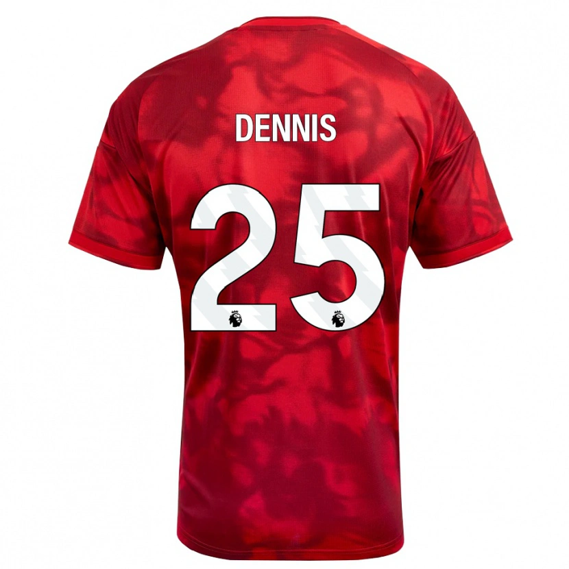 Danxen Heren Emmanuel Dennis #25 Krimson Wit Thuisshirt Thuistenue 2026/27 T-Shirt België
