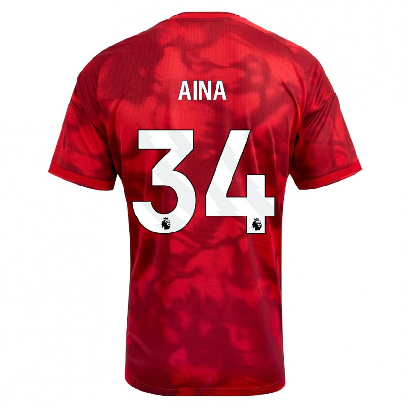 Danxen Heren Ola Aina #34 Krimson Wit Thuisshirt Thuistenue 2026/27 T-Shirt België