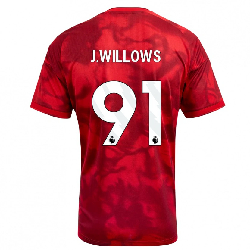 Danxen Heren Jordan Willows #91 Krimson Wit Thuisshirt Thuistenue 2026/27 T-Shirt België