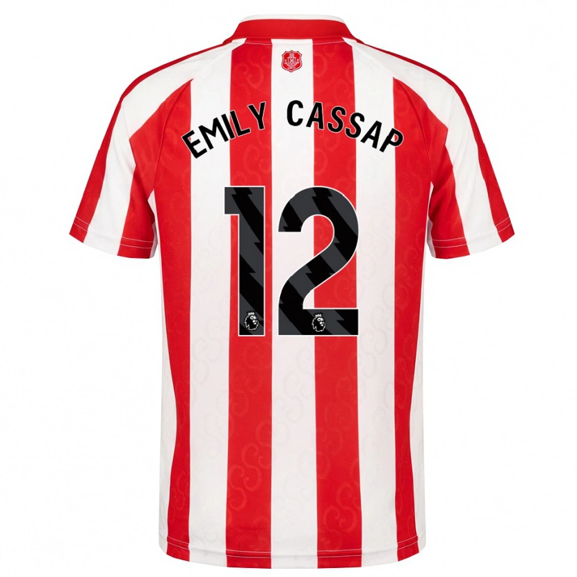 Danxen Heren Emily Cassap #12 Rood Wit Zwart Thuisshirt Thuistenue 2026/27 T-Shirt België