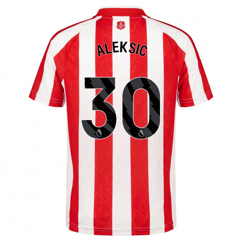 Danxen Heren Milan Aleksic #30 Rood Wit Zwart Thuisshirt Thuistenue 2026/27 T-Shirt België