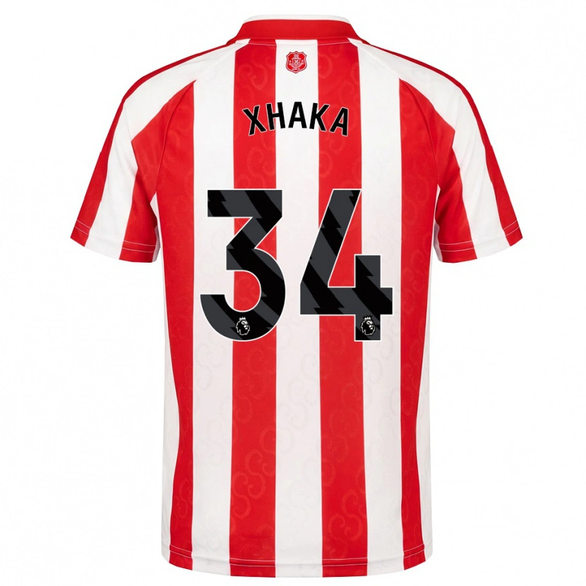 Danxen Heren Granit Xhaka #34 Rood Wit Zwart Thuisshirt Thuistenue 2026/27 T-Shirt België