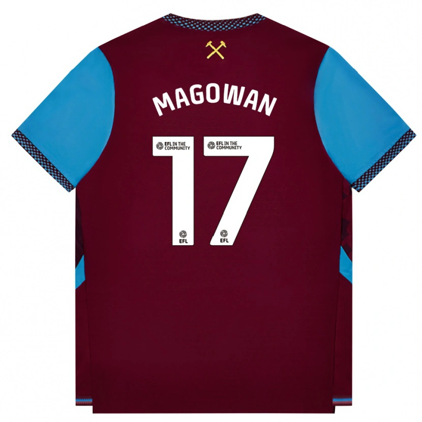 Danxen Heren Zak Magowan #17 Bordeaux Korenbloemblauw Thuisshirt Thuistenue 2026/27 T-Shirt België