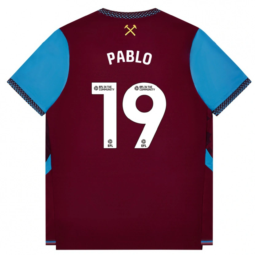 Danxen Heren Pablo Felipe Pereira De Jesus #19 Bordeaux Korenbloemblauw Thuisshirt Thuistenue 2026/27 T-Shirt België