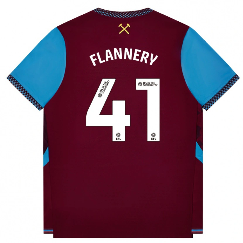 Danxen Heren Keira Flannery #41 Bordeaux Korenbloemblauw Thuisshirt Thuistenue 2026/27 T-Shirt België