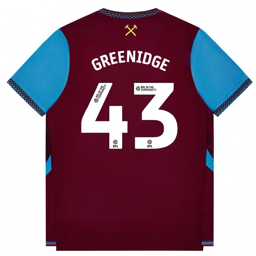Danxen Heren Will Greenidge #43 Bordeaux Korenbloemblauw Thuisshirt Thuistenue 2026/27 T-Shirt België