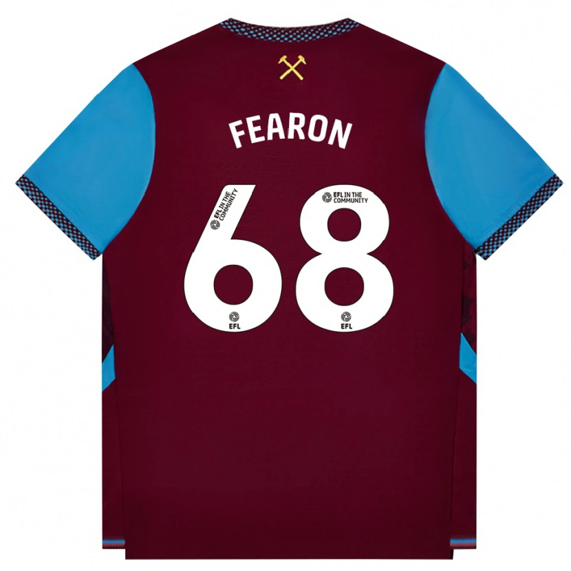 Danxen Heren Preston Fearon #68 Bordeaux Korenbloemblauw Thuisshirt Thuistenue 2026/27 T-Shirt België