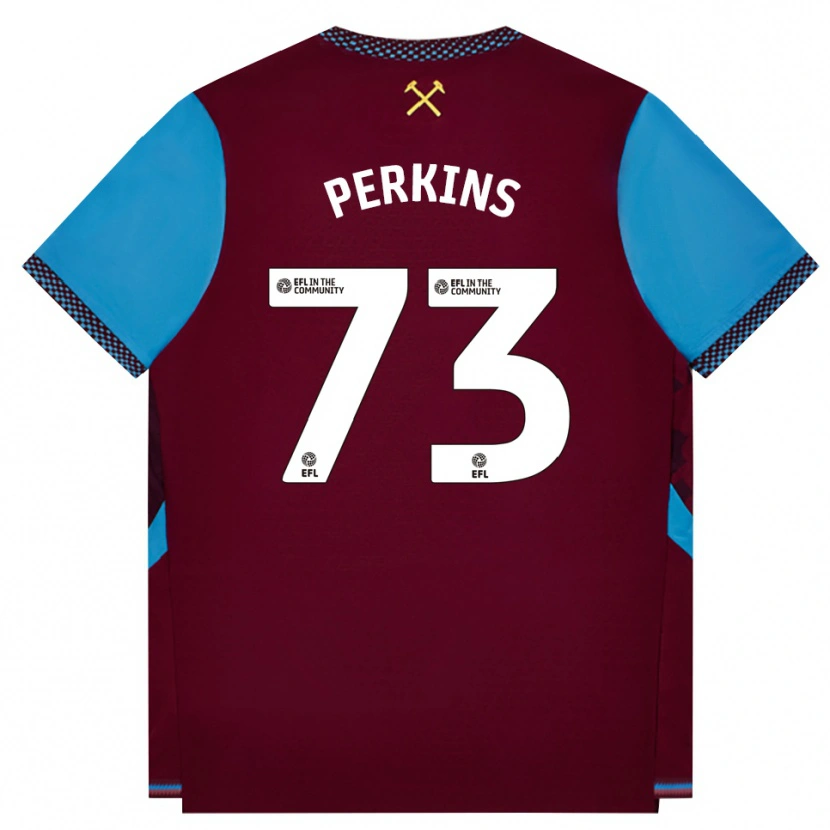 Danxen Heren Vinnie Perkins #73 Bordeaux Korenbloemblauw Thuisshirt Thuistenue 2026/27 T-Shirt België