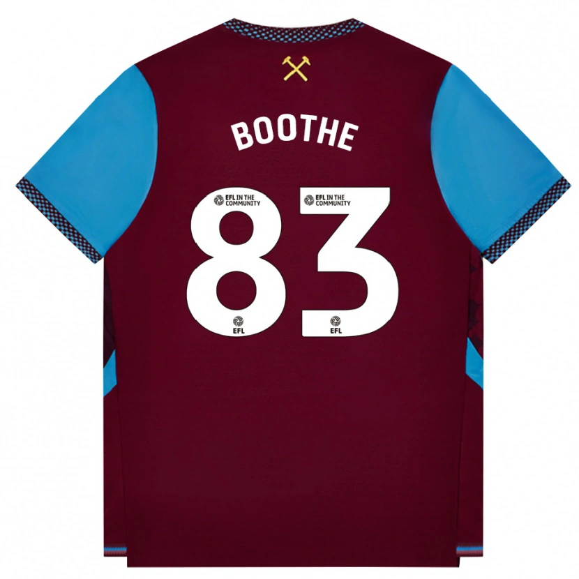 Danxen Heren Sebastian Boothe #83 Bordeaux Korenbloemblauw Thuisshirt Thuistenue 2026/27 T-Shirt België