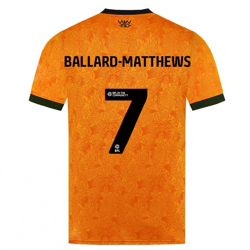 Danxen Heren Emilio Ballard-Matthews #7 Oranje Zwart Thuisshirt Thuistenue 2026/27 T-Shirt België