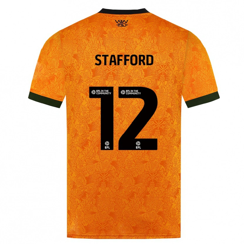 Danxen Heren Ollie Stafford #12 Oranje Zwart Thuisshirt Thuistenue 2026/27 T-Shirt België