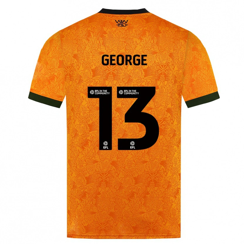 Danxen Heren Harry George #13 Oranje Zwart Thuisshirt Thuistenue 2026/27 T-Shirt België