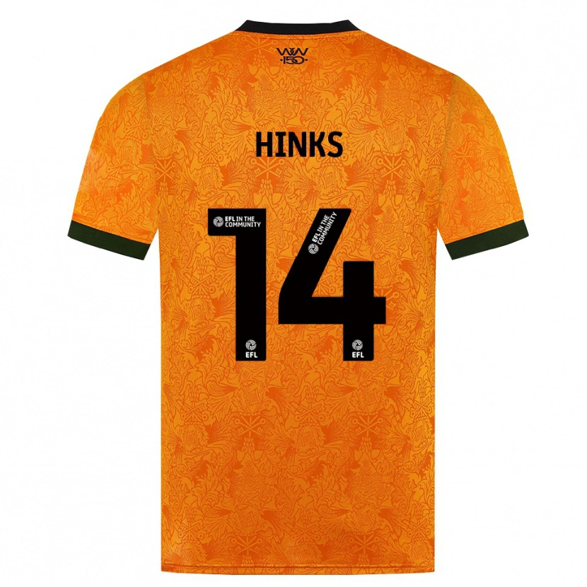 Danxen Heren Max Hinks #14 Oranje Zwart Thuisshirt Thuistenue 2026/27 T-Shirt België