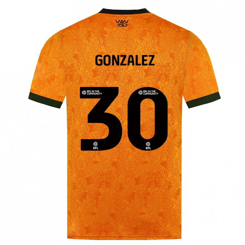 Danxen Heren Enso González #30 Oranje Zwart Thuisshirt Thuistenue 2026/27 T-Shirt België