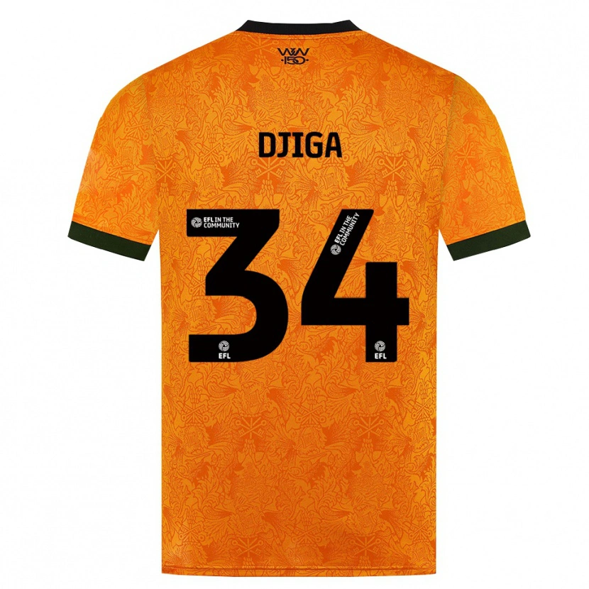 Danxen Heren Nasser Djiga #34 Oranje Zwart Thuisshirt Thuistenue 2026/27 T-Shirt België