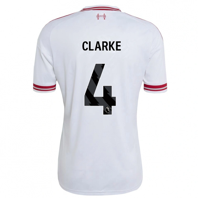 Danxen Heren Lucas Clarke #4 Rood Wit Uitshirt Uittenue 2026/27 T-Shirt België