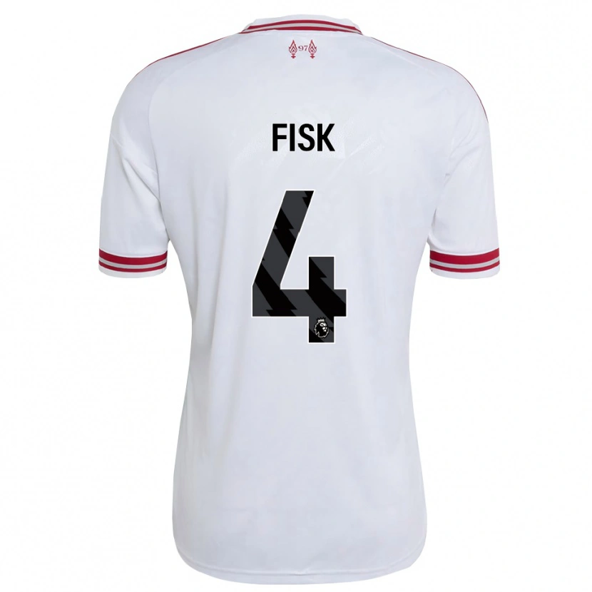 Danxen Heren Grace Fisk #4 Rood Wit Uitshirt Uittenue 2026/27 T-Shirt België