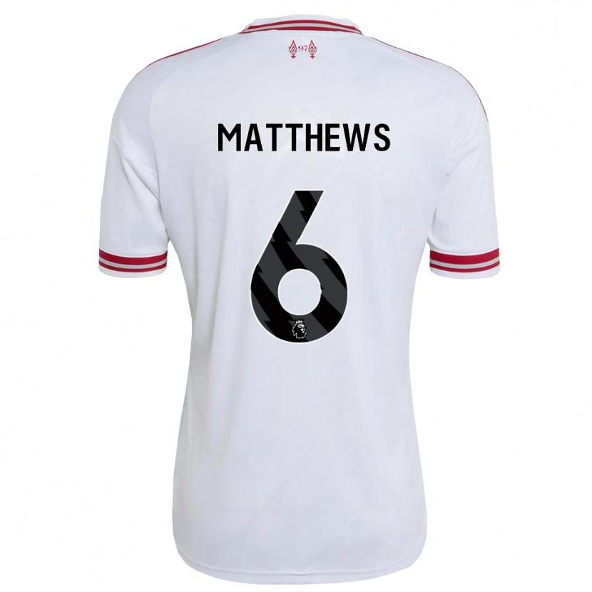 Danxen Heren Jasmine Matthews #6 Rood Wit Uitshirt Uittenue 2026/27 T-Shirt België