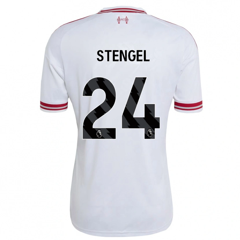 Danxen Heren Katie Stengel #24 Rood Wit Uitshirt Uittenue 2026/27 T-Shirt België