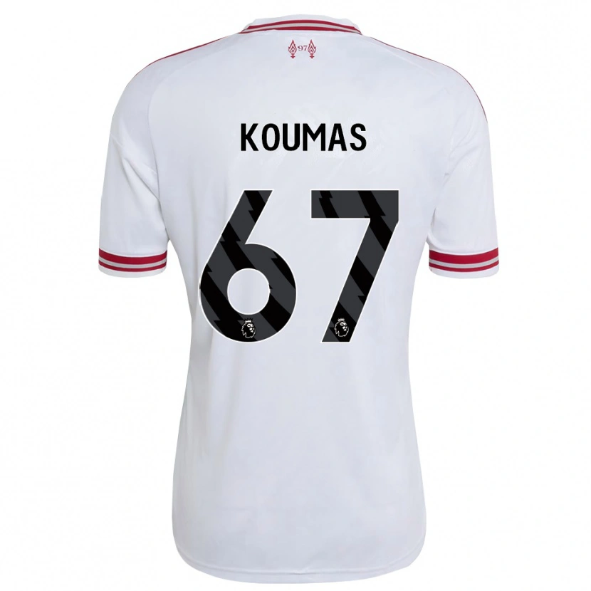 Danxen Heren Lewis Koumas #67 Rood Wit Uitshirt Uittenue 2026/27 T-Shirt België