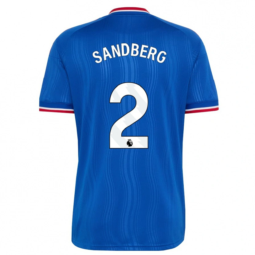 Danxen Heren Anna Sandberg #2 Blauw Wit Rood Uitshirt Uittenue 2026/27 T-Shirt België