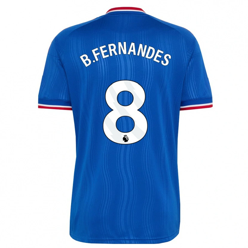Danxen Heren Bruno Fernandes #8 Blauw Wit Rood Uitshirt Uittenue 2026/27 T-Shirt België