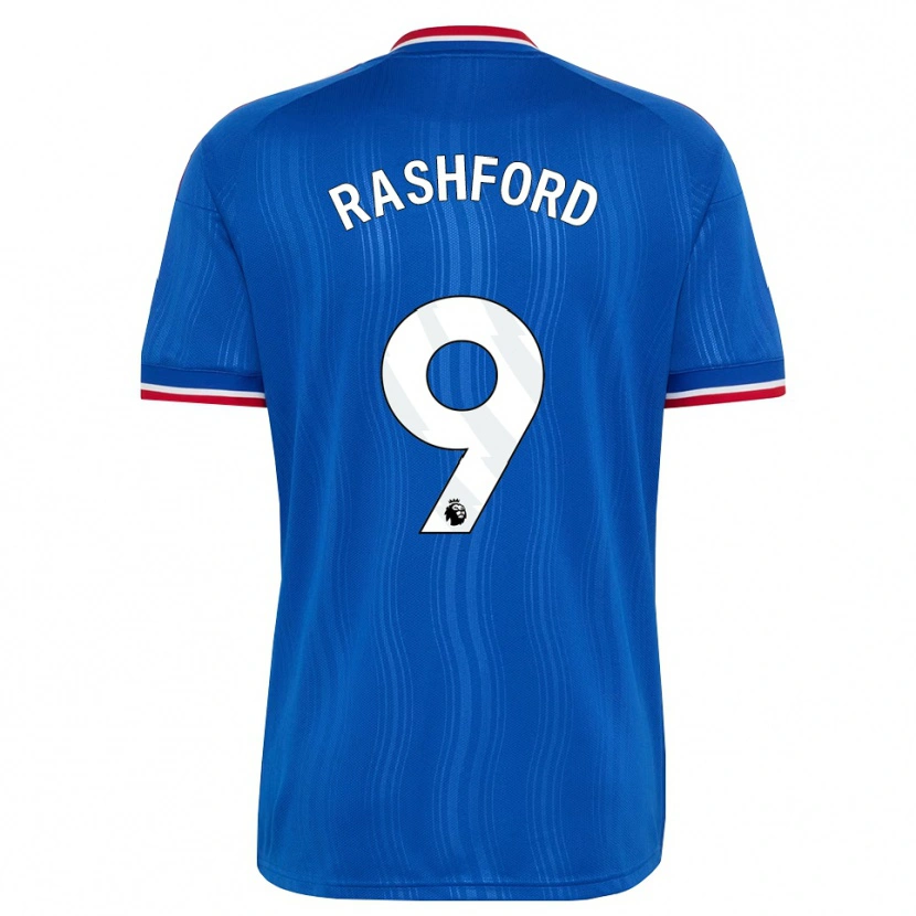 Danxen Heren Marcus Rashford #9 Blauw Wit Rood Uitshirt Uittenue 2026/27 T-Shirt België