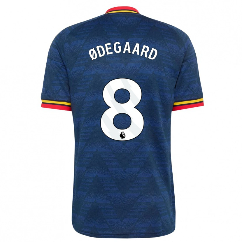 Danxen Heren Martin Ødegaard #8 Middernachtblauw Geel Rood Uitshirt Uittenue 2026/27 T-Shirt België