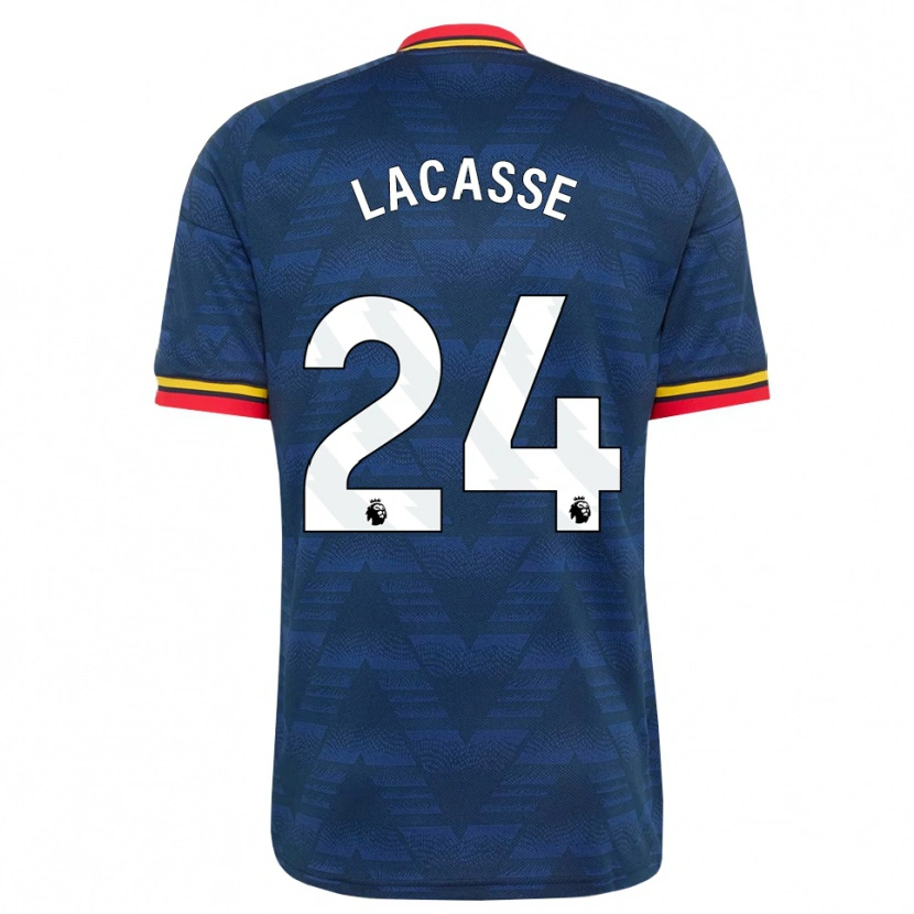Danxen Heren Cloé Lacasse #24 Middernachtblauw Geel Rood Uitshirt Uittenue 2026/27 T-Shirt België