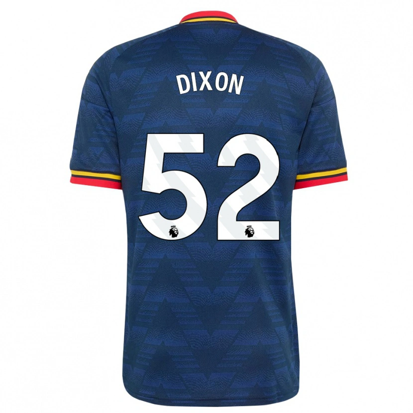 Danxen Heren Jaden Dixon #52 Middernachtblauw Geel Rood Uitshirt Uittenue 2026/27 T-Shirt België
