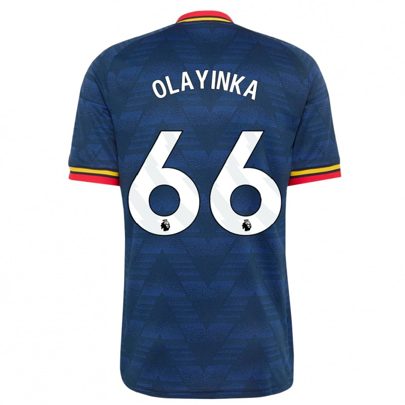 Danxen Heren James Olayinka #66 Middernachtblauw Geel Rood Uitshirt Uittenue 2026/27 T-Shirt België