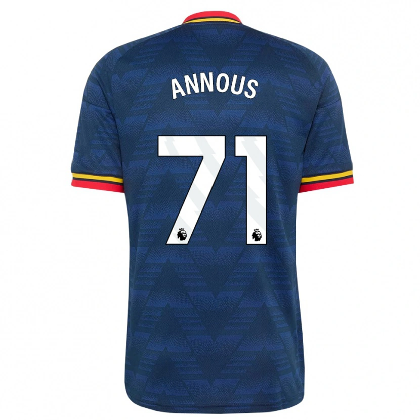 Danxen Heren Andre Harriman-Annous #71 Middernachtblauw Geel Rood Uitshirt Uittenue 2026/27 T-Shirt België