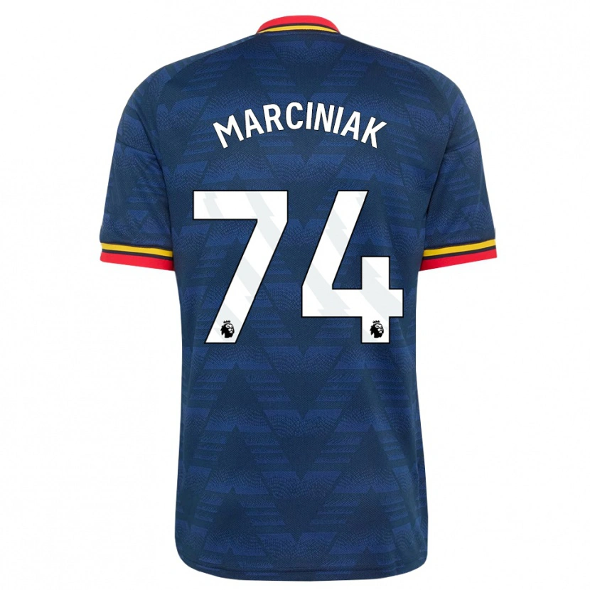 Danxen Heren Alex Marciniak #74 Middernachtblauw Geel Rood Uitshirt Uittenue 2026/27 T-Shirt België
