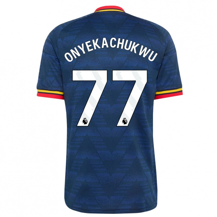 Danxen Heren Samuel Onyekachukwu #77 Middernachtblauw Geel Rood Uitshirt Uittenue 2026/27 T-Shirt België