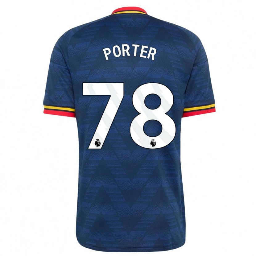 Danxen Heren Jack Porter #78 Middernachtblauw Geel Rood Uitshirt Uittenue 2026/27 T-Shirt België