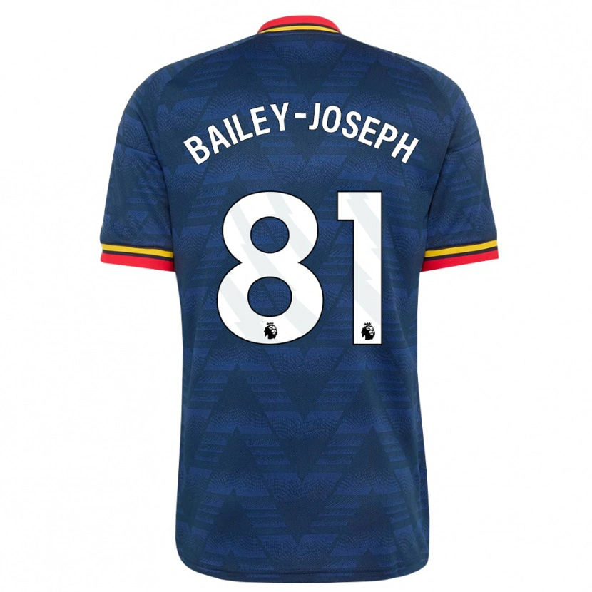 Danxen Heren Brando Bailey-Joseph #81 Middernachtblauw Geel Rood Uitshirt Uittenue 2026/27 T-Shirt België
