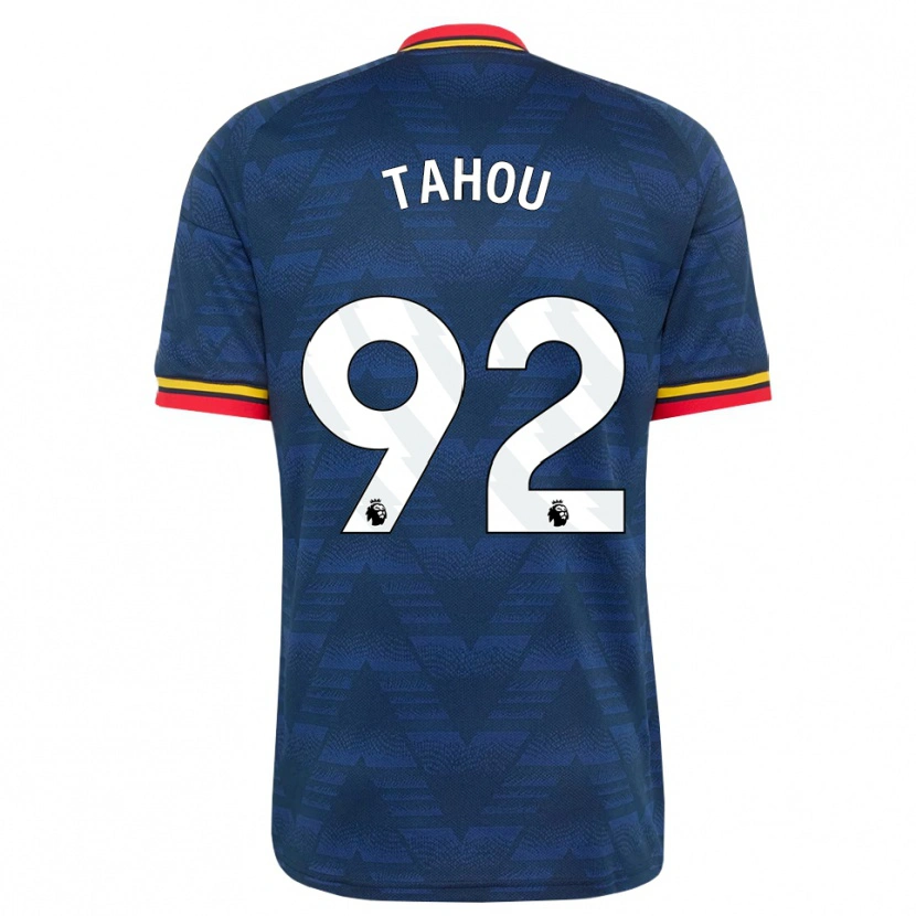 Danxen Heren Joshua Tahou #92 Middernachtblauw Geel Rood Uitshirt Uittenue 2026/27 T-Shirt België