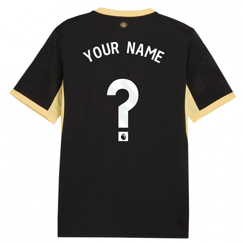 Danxen Heren Uw Naam #0 Zwart Geel Uitshirt Uittenue 2026/27 T-Shirt België