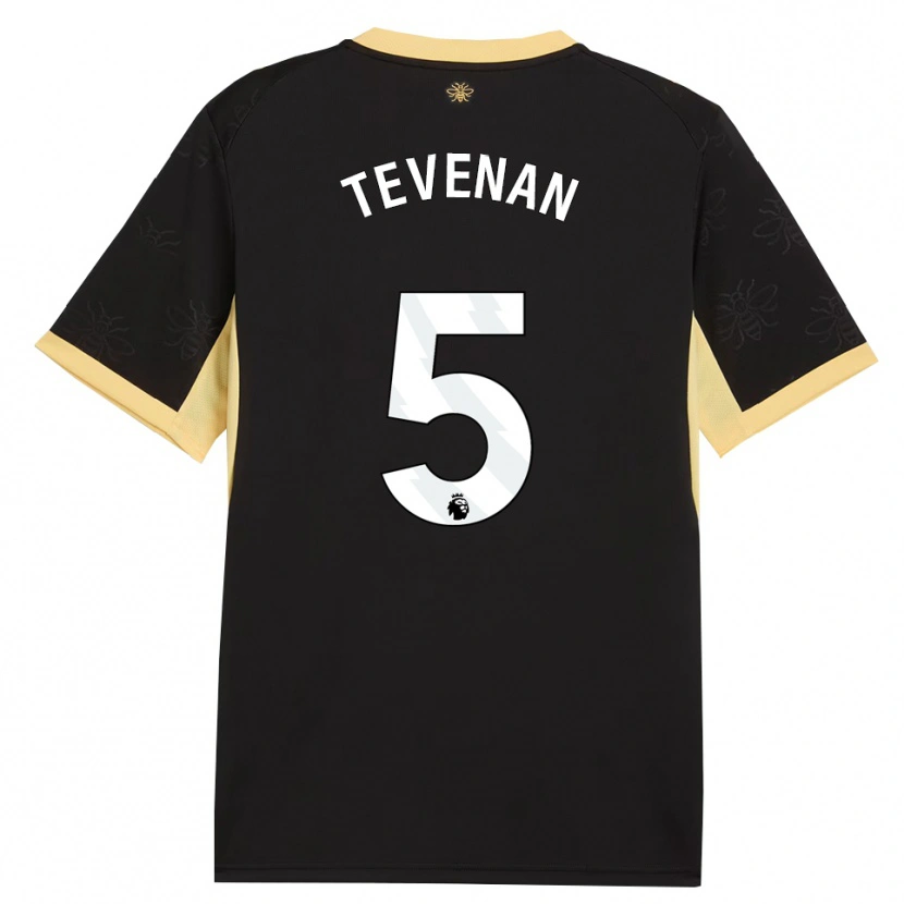 Danxen Heren Oliver Tevenan #5 Zwart Geel Uitshirt Uittenue 2026/27 T-Shirt België