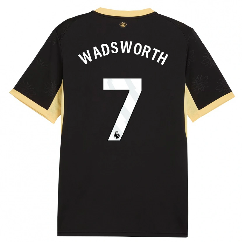 Danxen Heren Sam Wadsworth #7 Zwart Geel Uitshirt Uittenue 2026/27 T-Shirt België