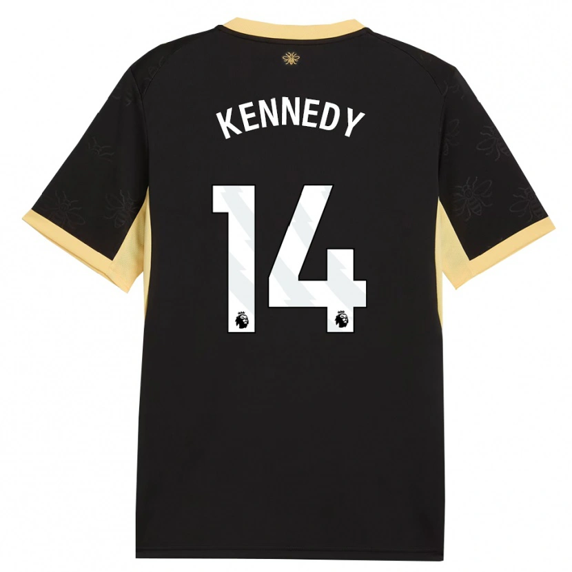 Danxen Heren Alanna Kennedy #14 Zwart Geel Uitshirt Uittenue 2026/27 T-Shirt België