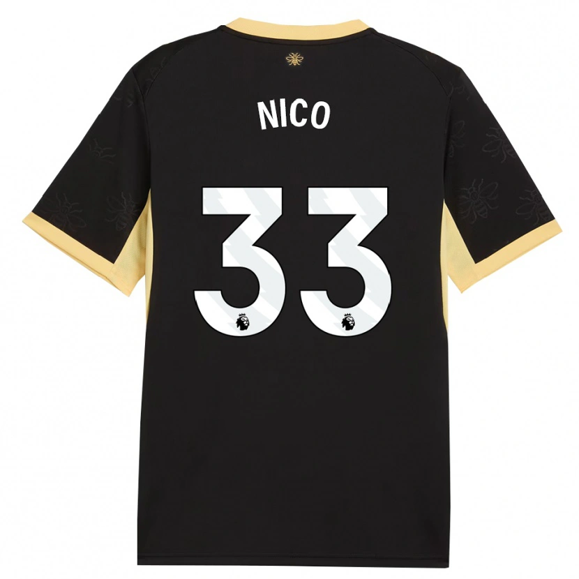 Danxen Heren Nico O'reilly #33 Zwart Geel Uitshirt Uittenue 2026/27 T-Shirt België