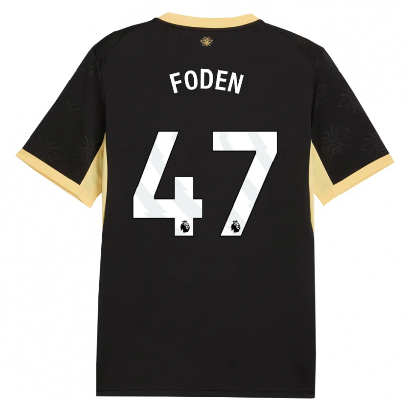 Danxen Heren Phil Foden #47 Zwart Geel Uitshirt Uittenue 2026/27 T-Shirt België