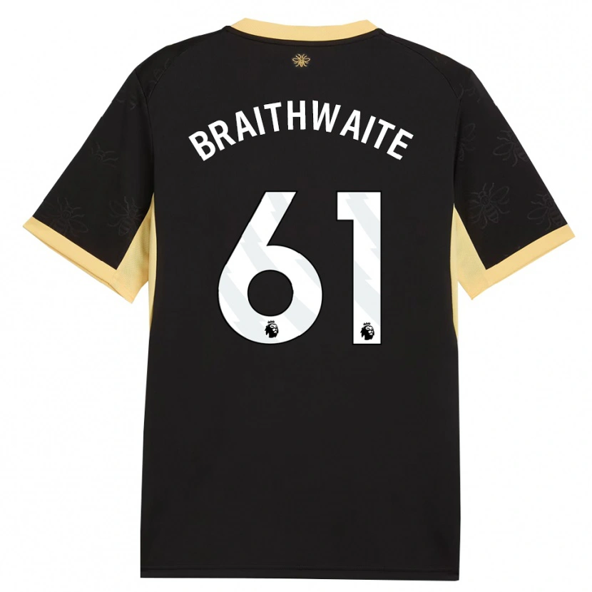 Danxen Heren Kaden Braithwaite #61 Zwart Geel Uitshirt Uittenue 2026/27 T-Shirt België
