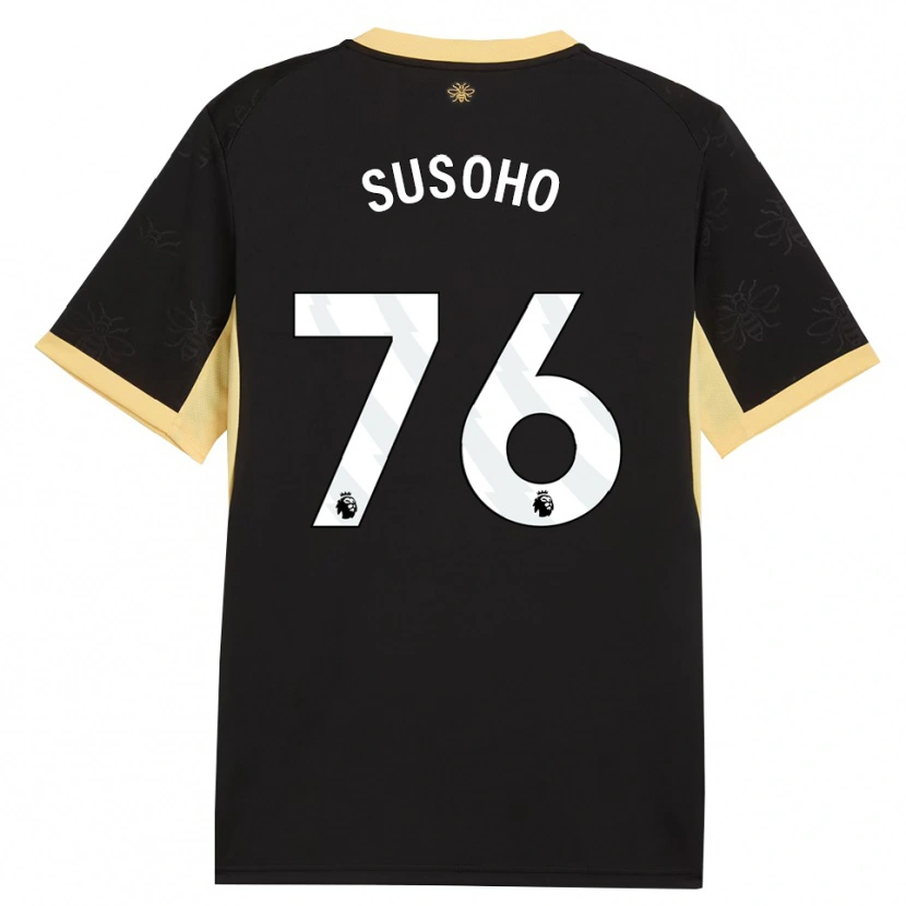 Danxen Heren Mahamadou Susoho #76 Zwart Geel Uitshirt Uittenue 2026/27 T-Shirt België