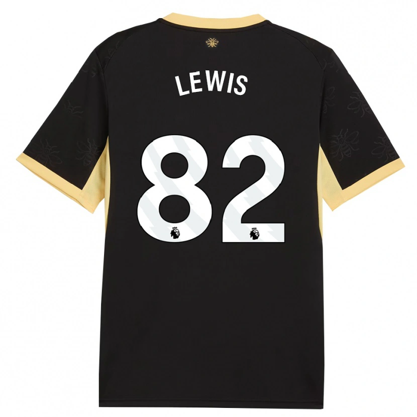 Danxen Heren Rico Lewis #82 Zwart Geel Uitshirt Uittenue 2026/27 T-Shirt België