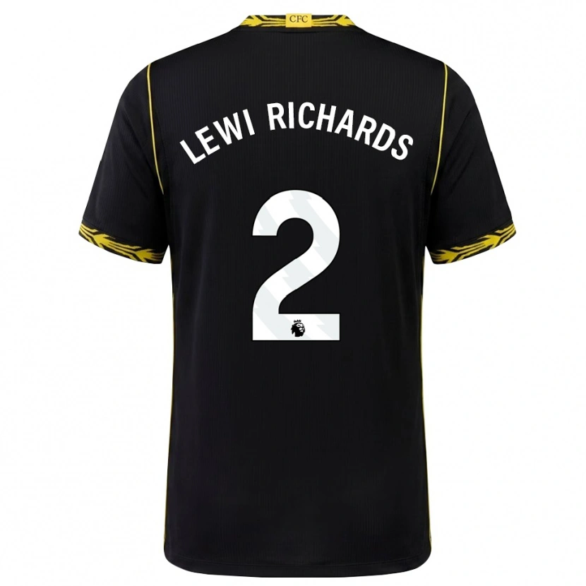Danxen Heren Lewi Richards #2 Zwart Geel Uitshirt Uittenue 2026/27 T-Shirt België