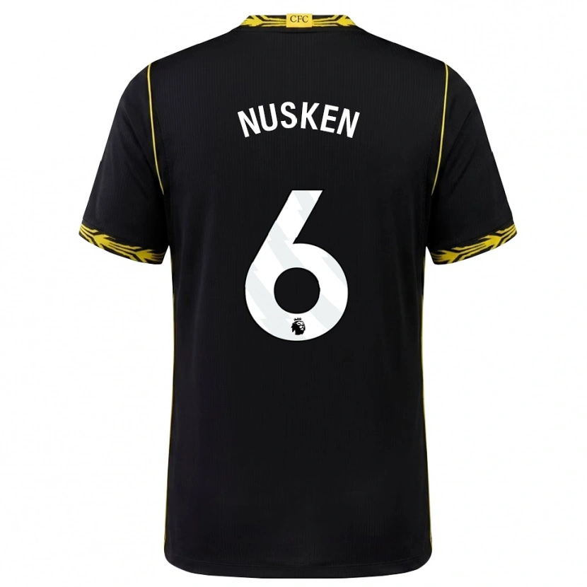 Danxen Heren Sjoeke Nüsken #6 Zwart Geel Uitshirt Uittenue 2026/27 T-Shirt België