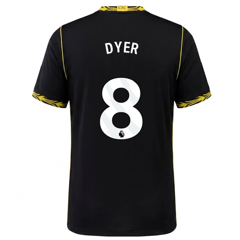 Danxen Heren Kiano Dyer #8 Zwart Geel Uitshirt Uittenue 2026/27 T-Shirt België