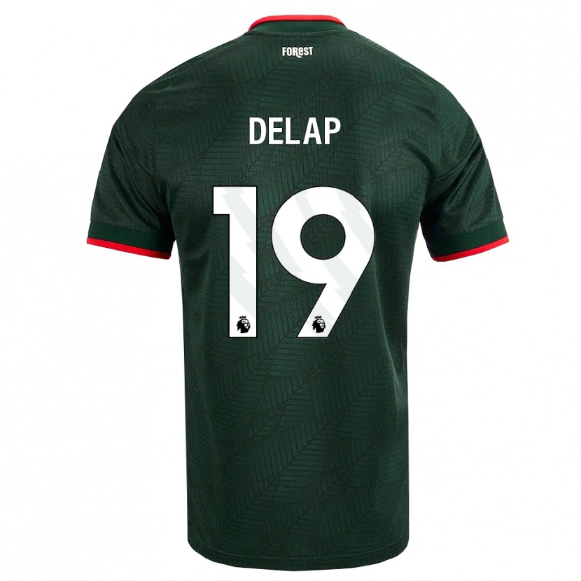 Danxen Heren Liam Delap #19 Donkergroen Rood Uitshirt Uittenue 2026/27 T-Shirt België